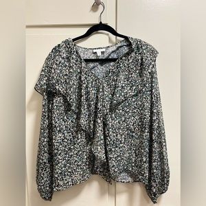 Floral Topshop oversized blouse size 4